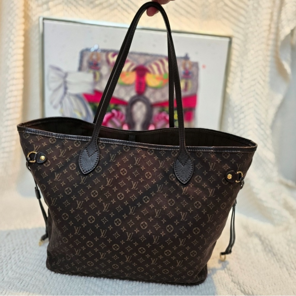 Louis Vuitton Neverfull MM Monogram Ideal Fuzan Dark Brown
